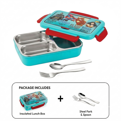 Nakoda NIOS PRINTED BIG | 3 Partition | School Tiffin Box