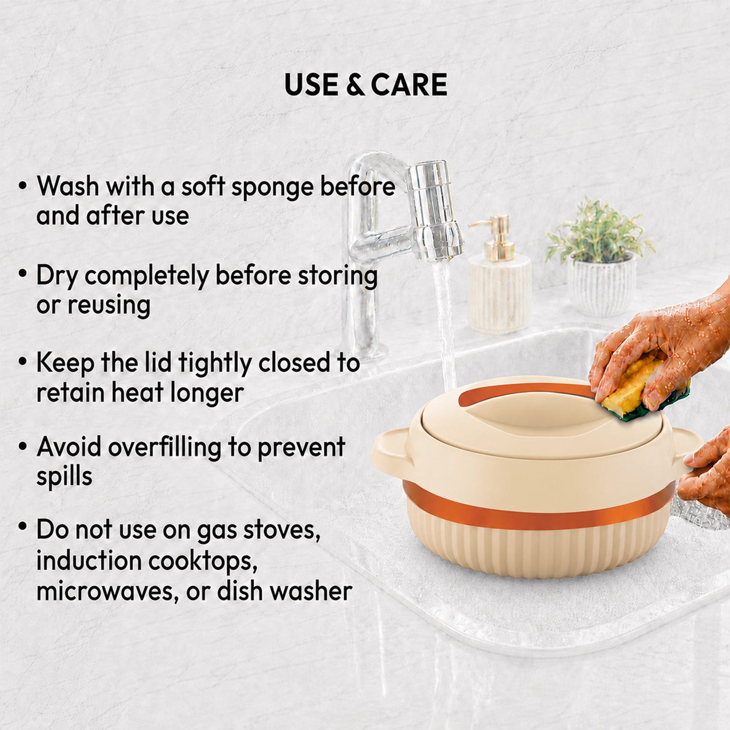 Nakdoa CENTURY PLAIN 1000 Insulated Casserole