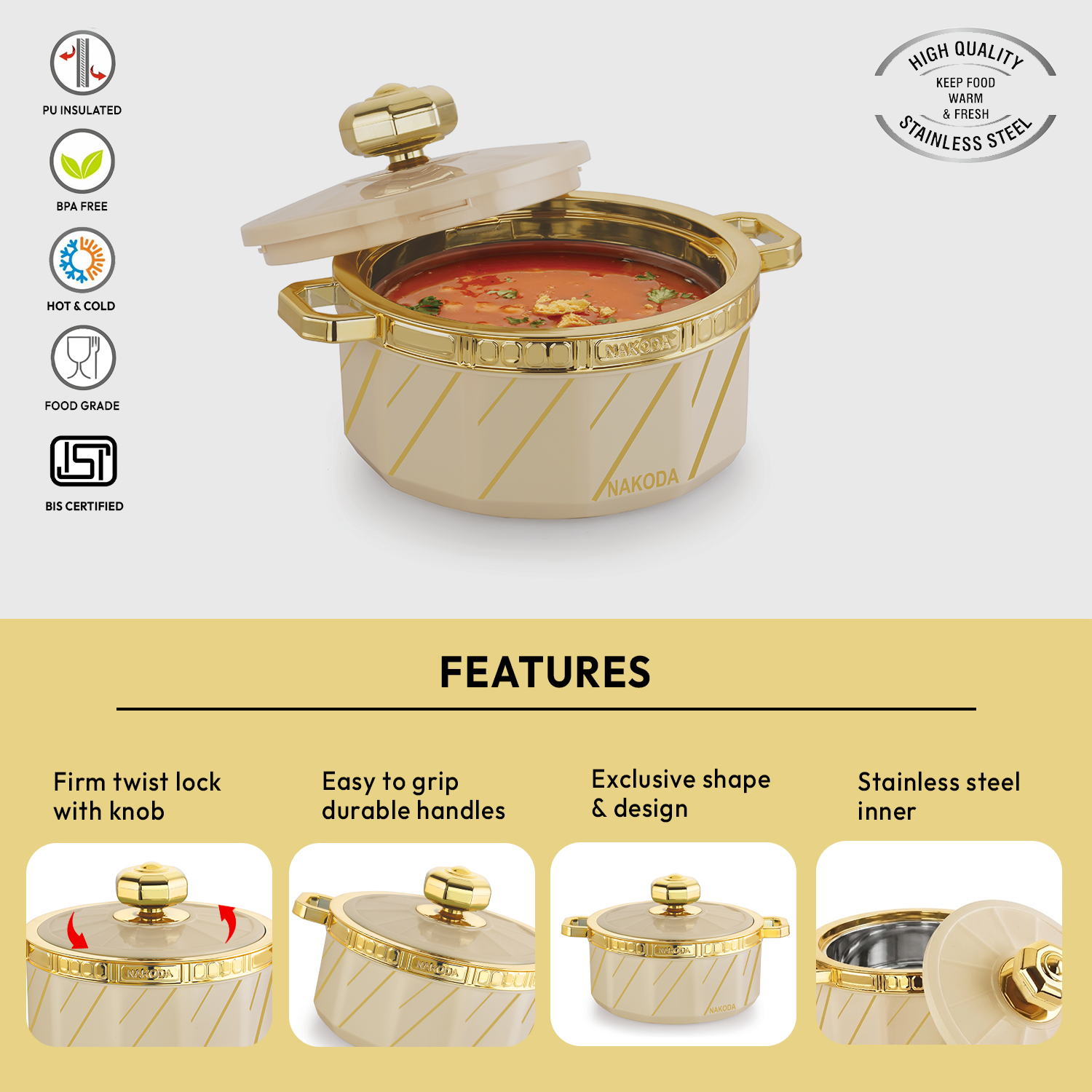 Nakoda IMPERIA DLX 1000 Insulated Casserole