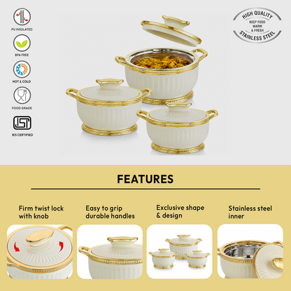 Nakoda ROSETTE SET DLX - 500/1000/1500 | Insulated Casserole Set
