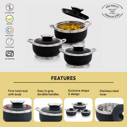 Nakoda ROSETTE SET DLX - 500/1000/1500 | Insulated Casserole Set