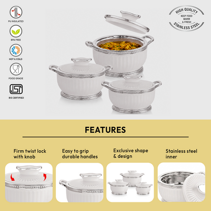 Nakoda ROSETTE SET DLX - 500/1000/1500 | Insulated Casserole Set
