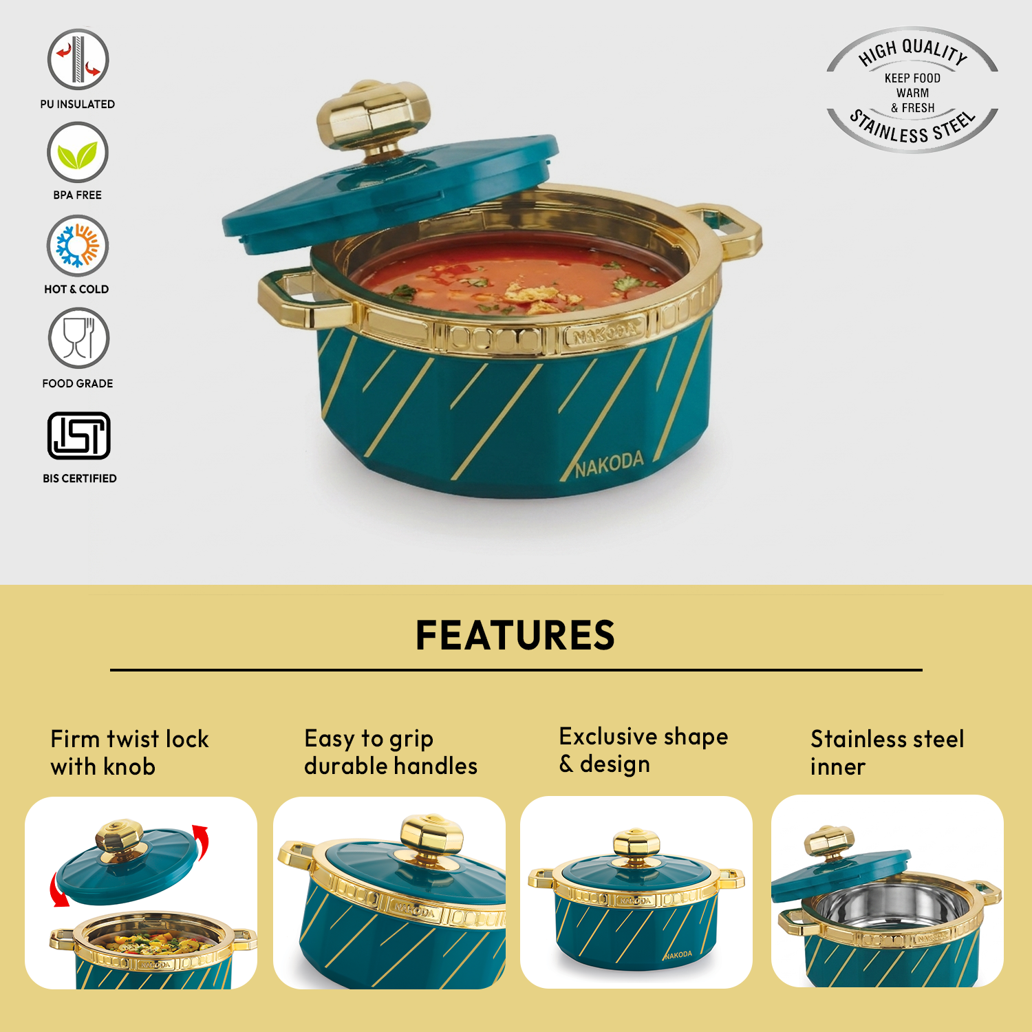 Nakoda IMPERIA DLX 1000 Insulated Casserole