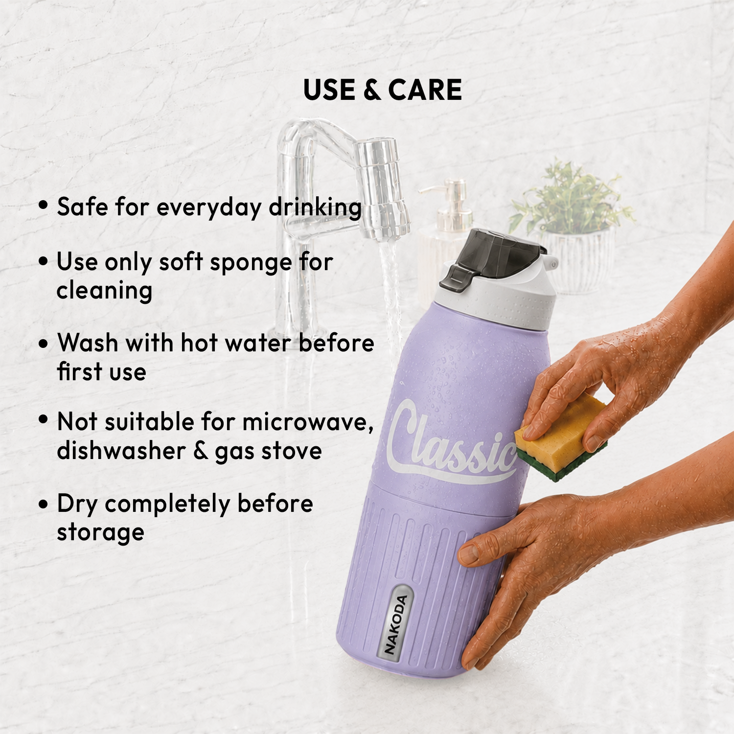 Nakoda Classic 600 Insulated Water Bottle, 540ml