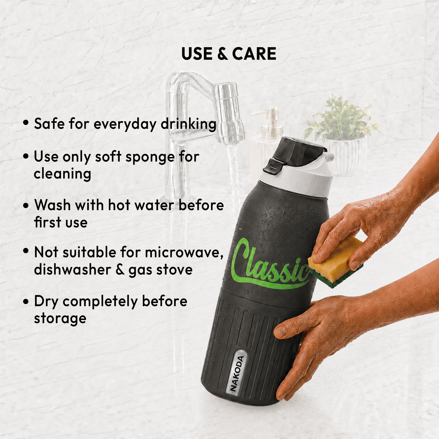 Nakoda Classic 600 Insulated Water Bottle, 540ml