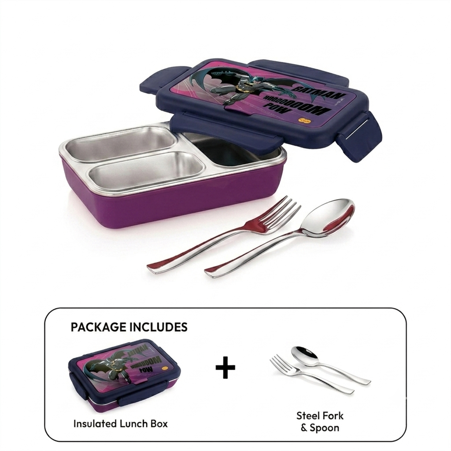 Nakoda NIOS PRINTED BIG | 3 Partition | School Tiffin Box