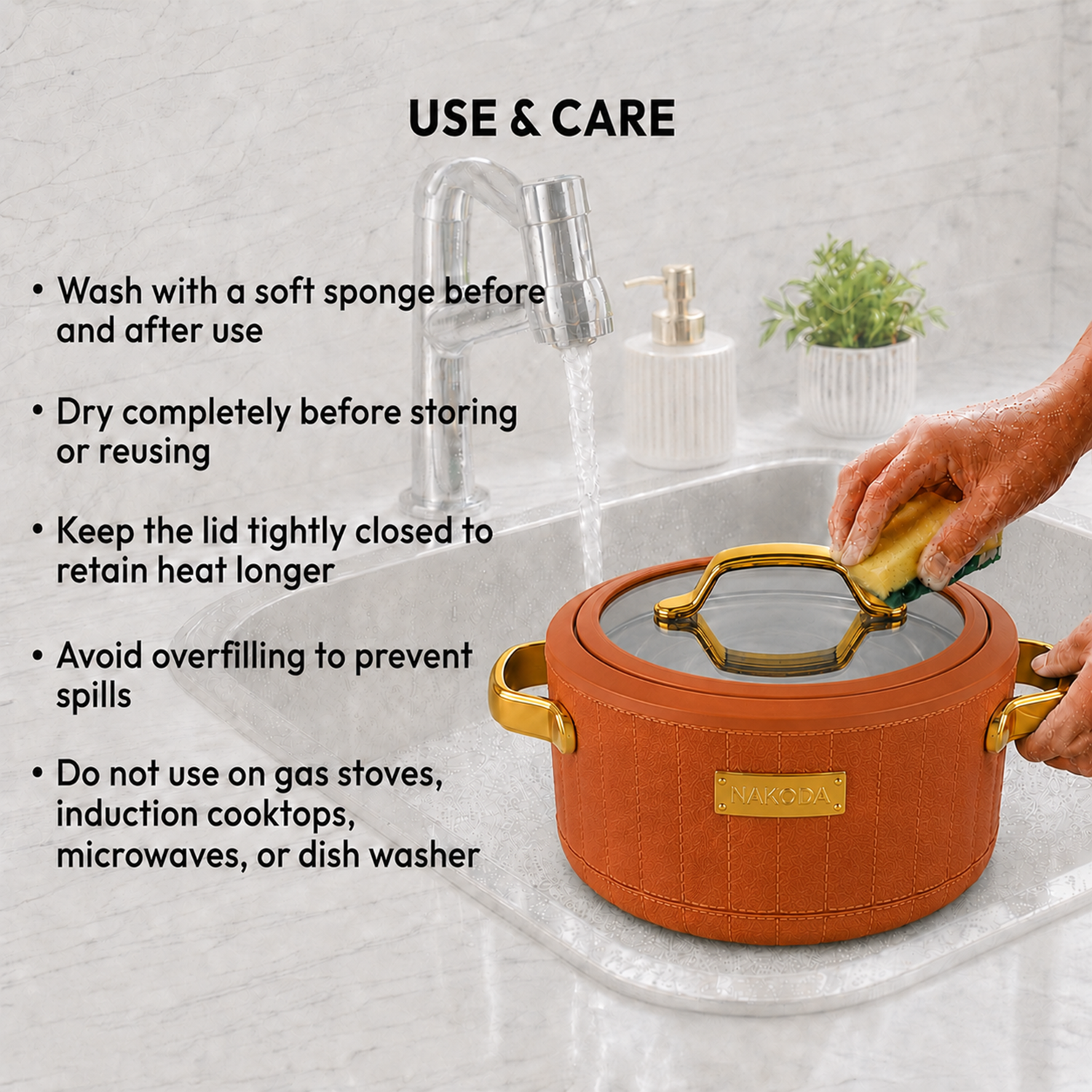 Nakoda SAFFRON DLX 2500 Insulated Casserole