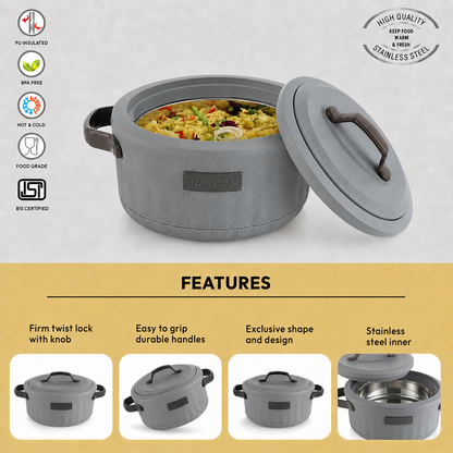Nakoda SAFFRON PLAIN 2000 Insulated Casserole