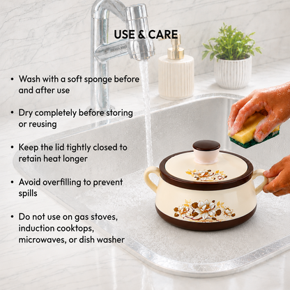 Nakoda AMBER SET PLAIN - 1000/1500/2000 | Insulated Casserole Set