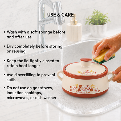 Nakoda AMBER SET PLAIN - 1000/1500/2000 | Insulated Casserole Set