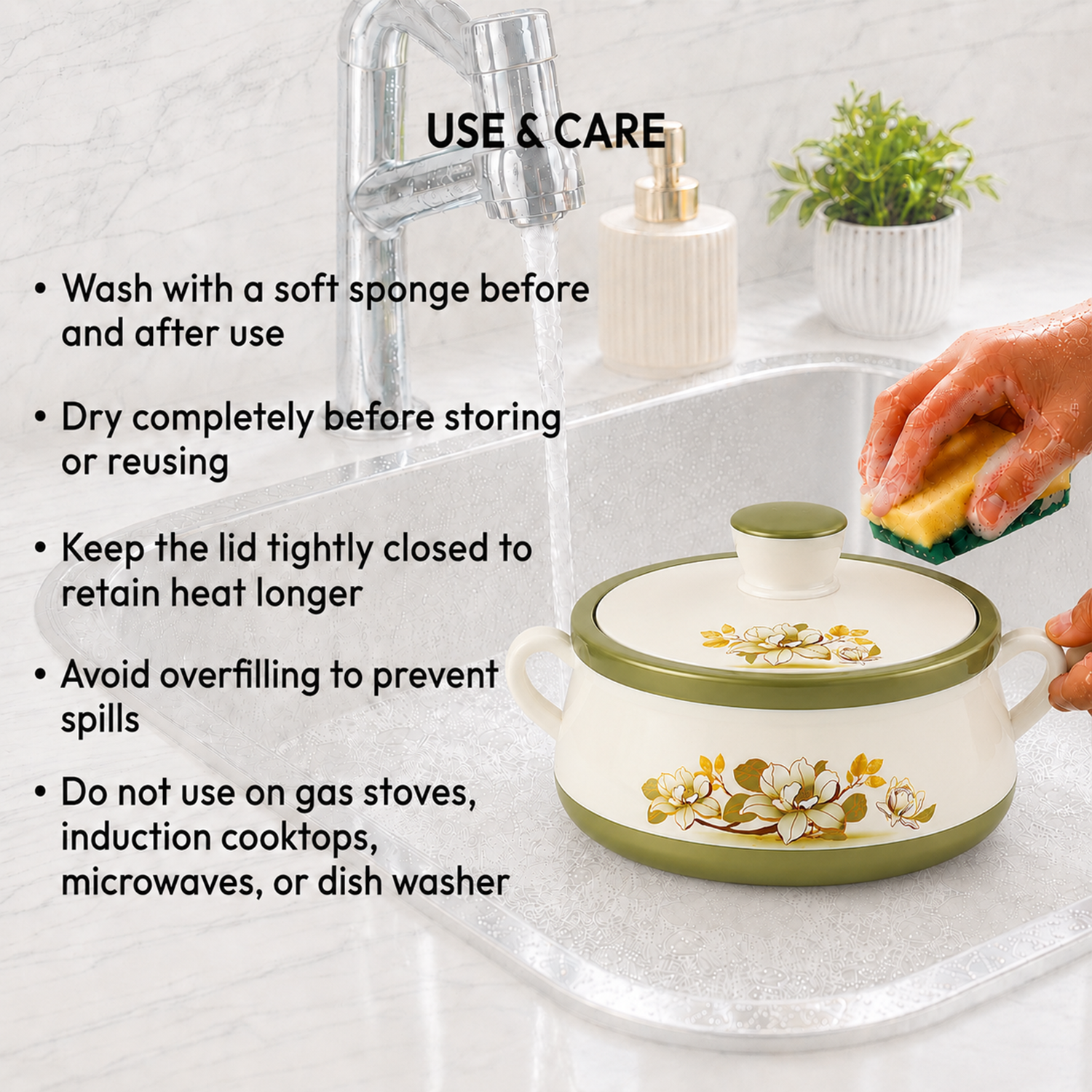 Nakoda AMBER SET PLAIN - 1000/1500/2000 | Insulated Casserole Set