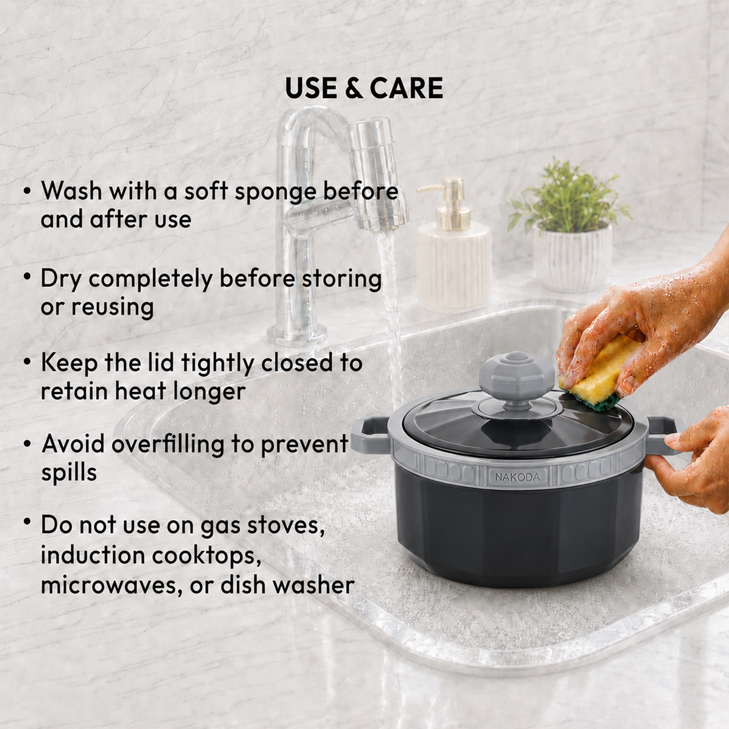 Nakoda IMPERIA PLAIN 2000 Insulated Casserole
