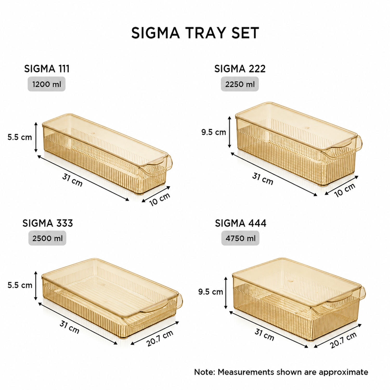Nakoda SIGMA TRAY SET OF 4 | Tray Set