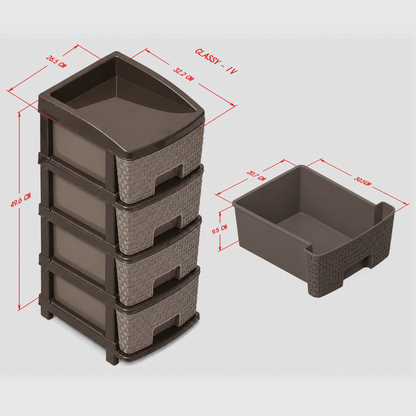 Nakoda CLASSY PLASTIC DRAWER IV TIER