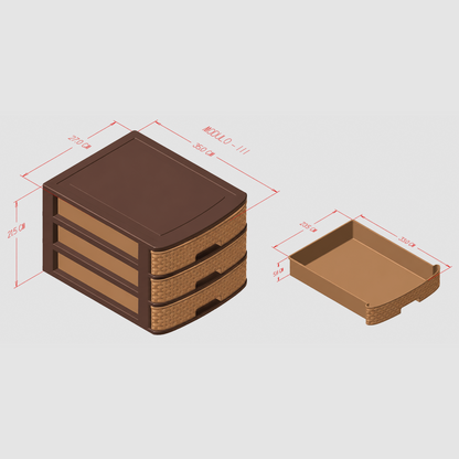 Nakoda MODULO PLASTIC DRAWER III TIER