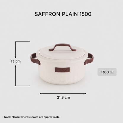 Nakoda SAFFRON PLAIN 1500 Insulated Casserole