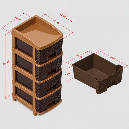 Nakoda CLASSY PLASTIC DRAWER IV TIER