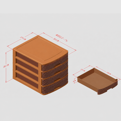 Nakoda MODULO PLASTIC DRAWER IV TIER