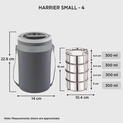 Nakoda Harrier Small Office Tiffin | Set of 4