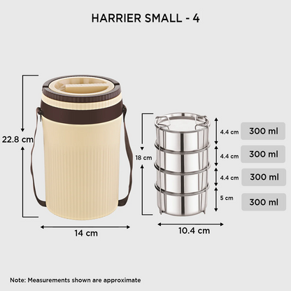 Nakoda Harrier Small Office Tiffin | Set of 4