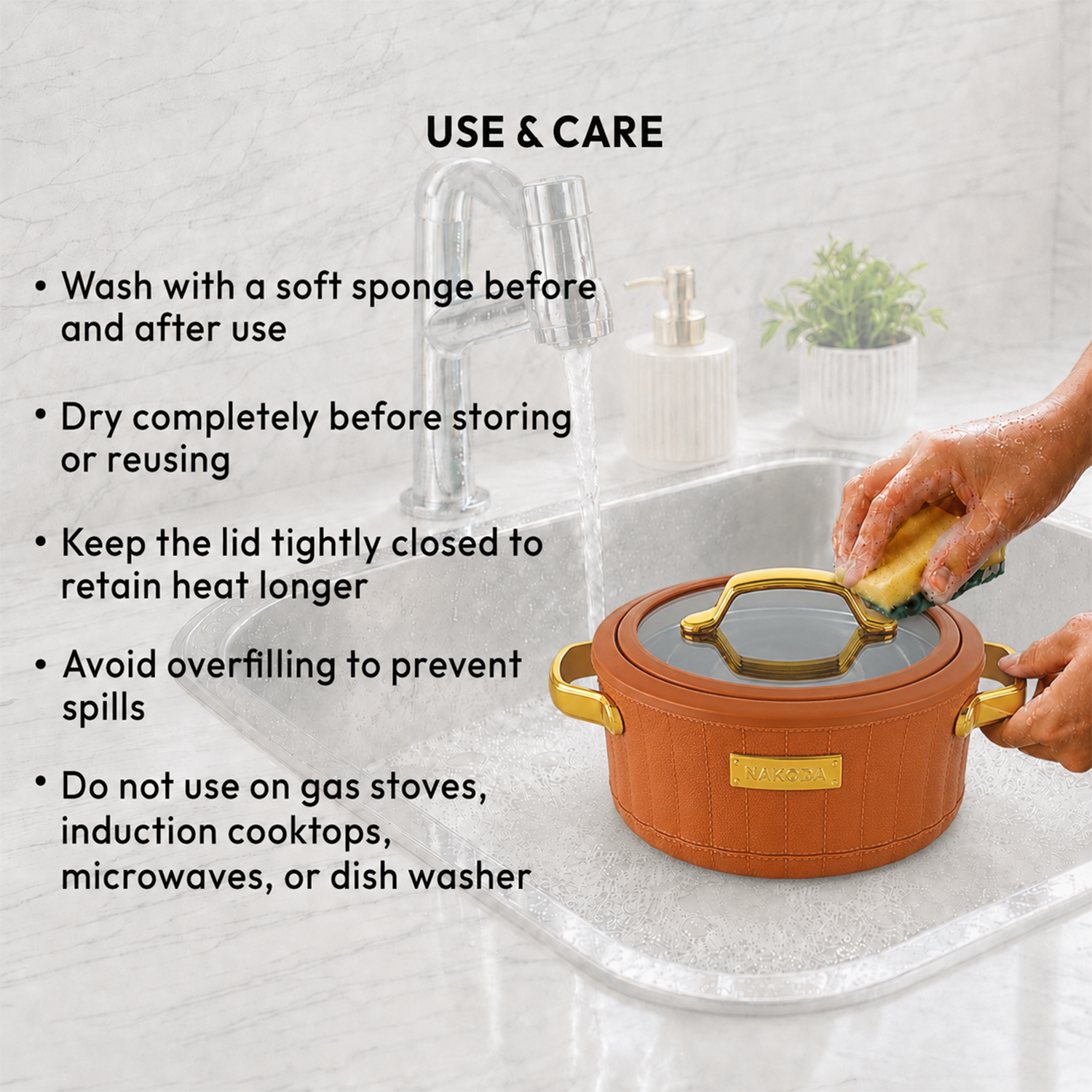 Nakoda SAFFRON DLX 1500 Insulated Casserole