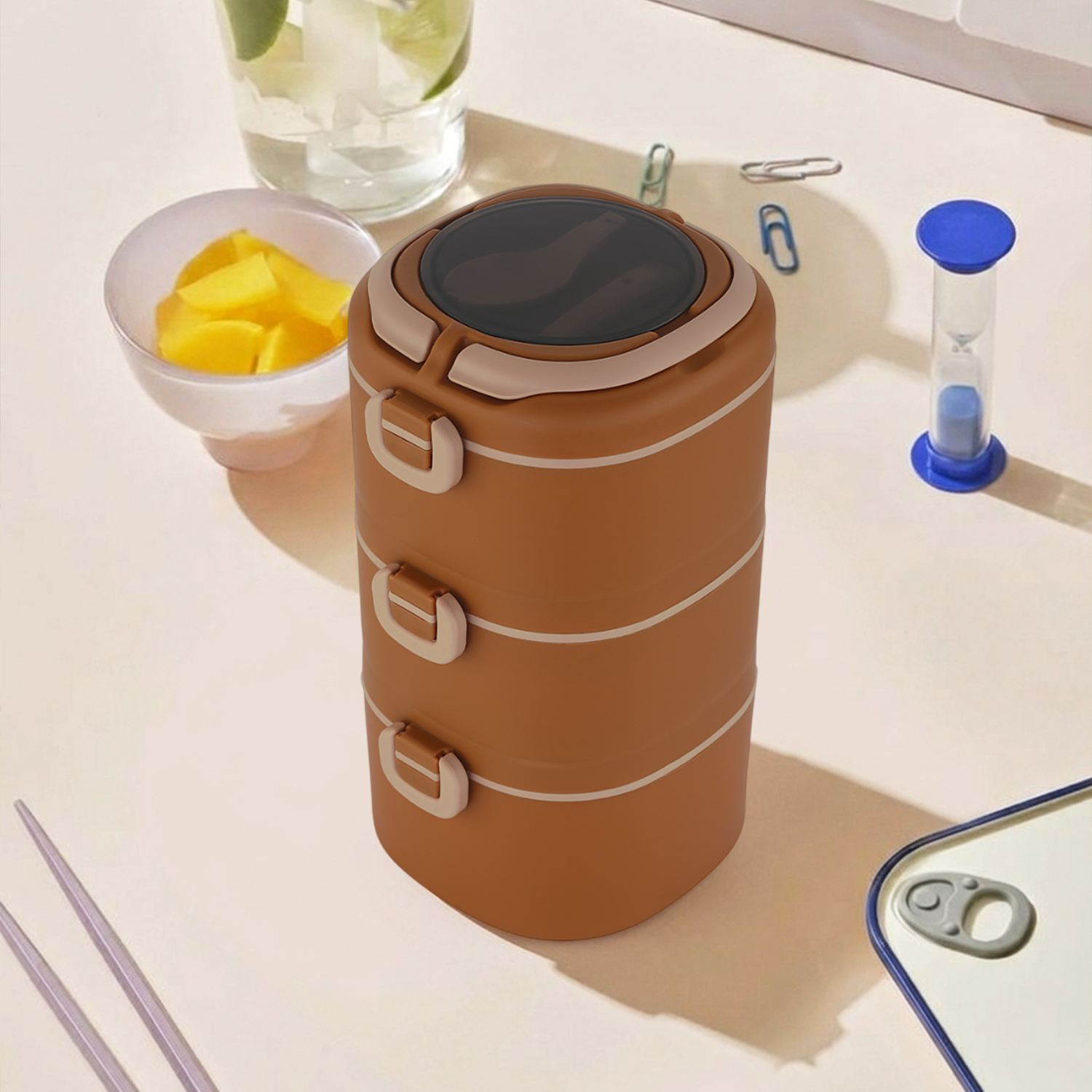Nakoda Eros Office Tiffin, 3 Compartments