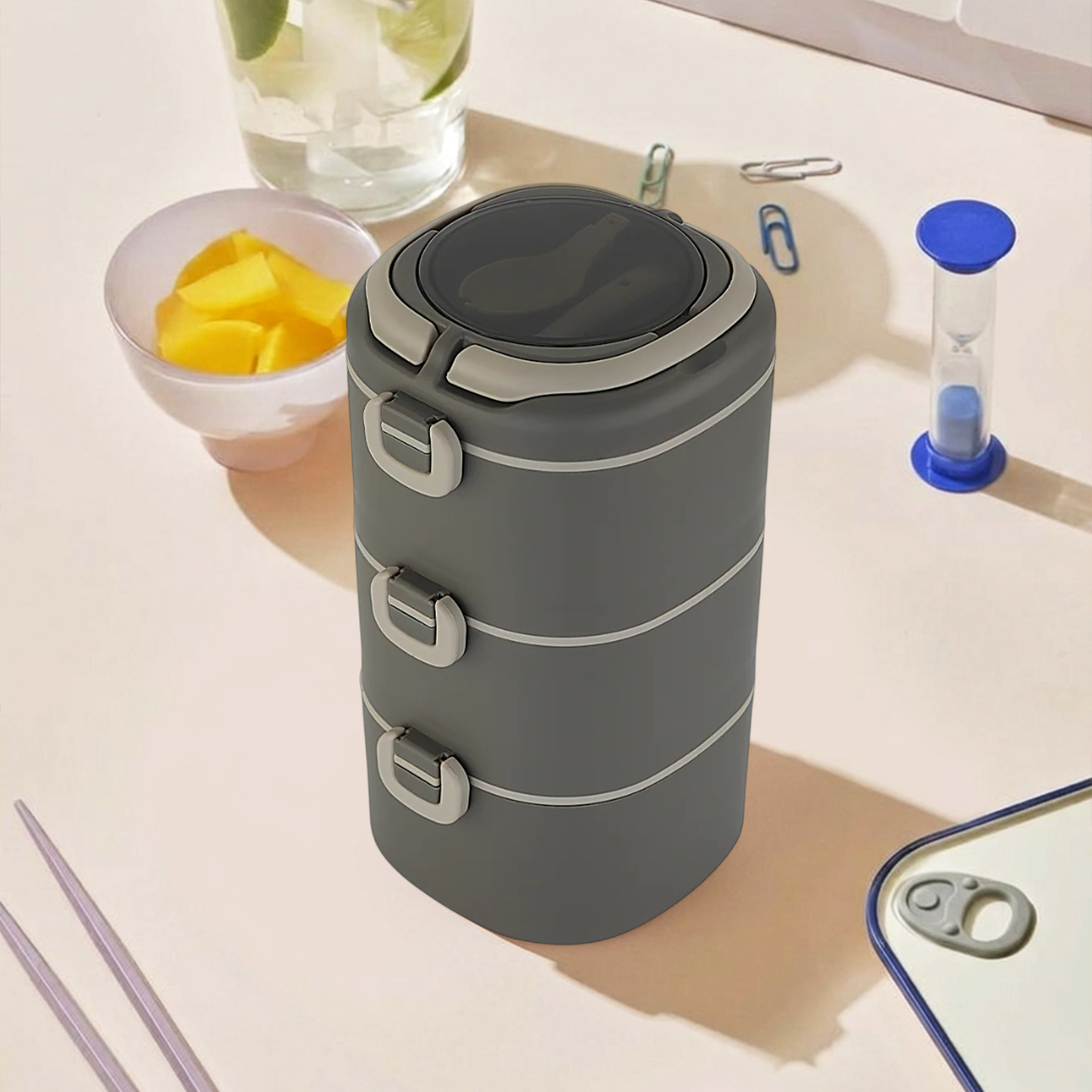 Nakoda Eros Office Tiffin, 3 Compartments